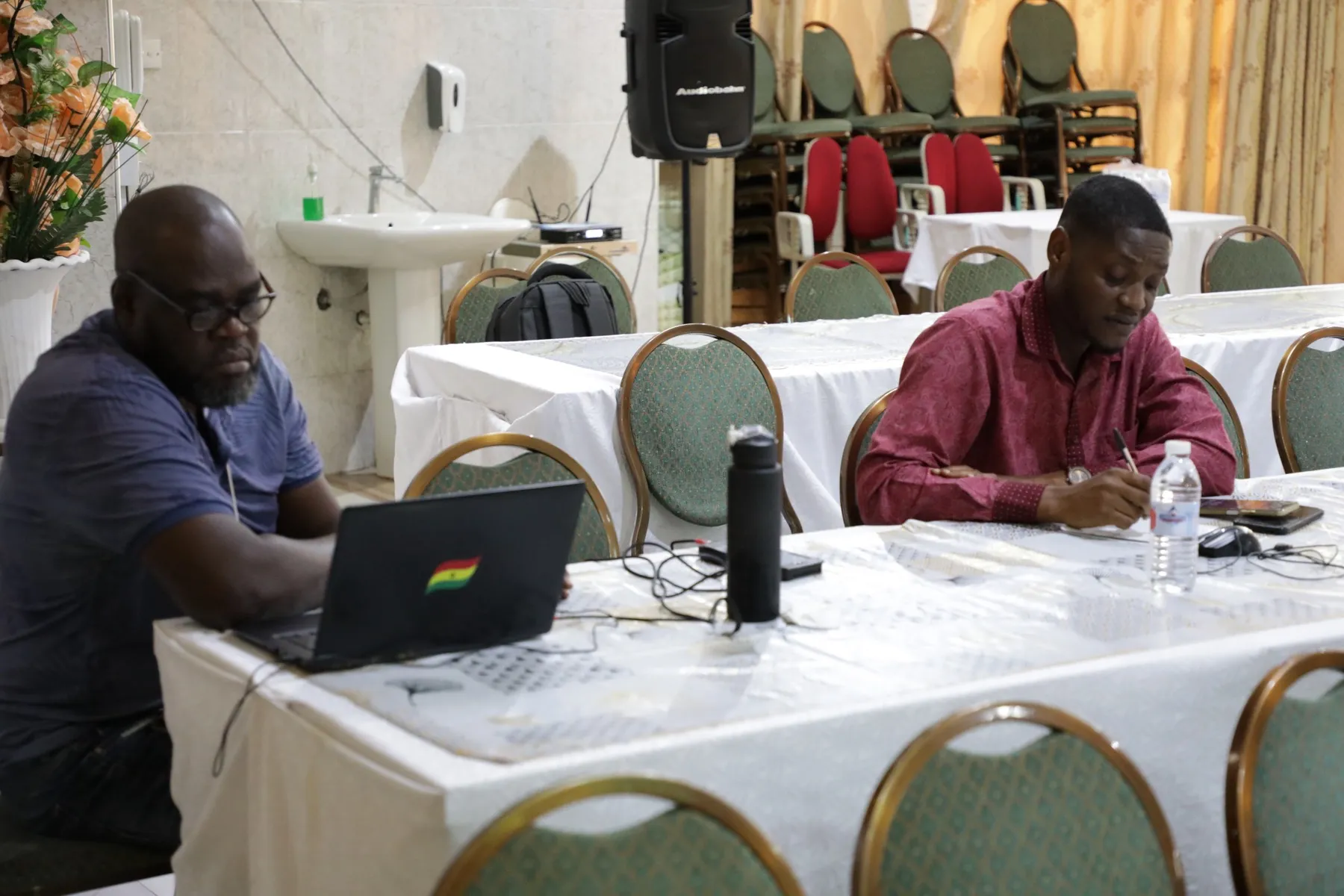 Participants working on CBT curriculum development