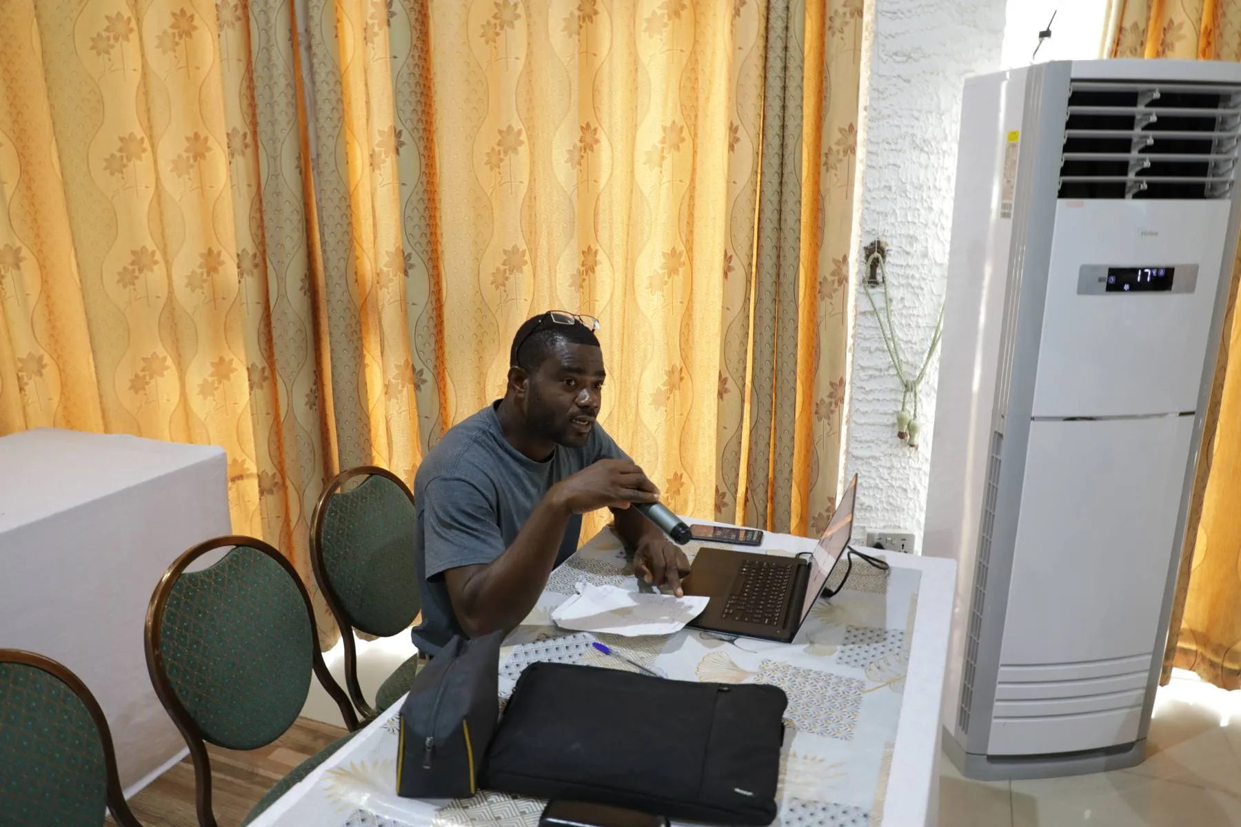 Facilitator speaking during a competency-based training session