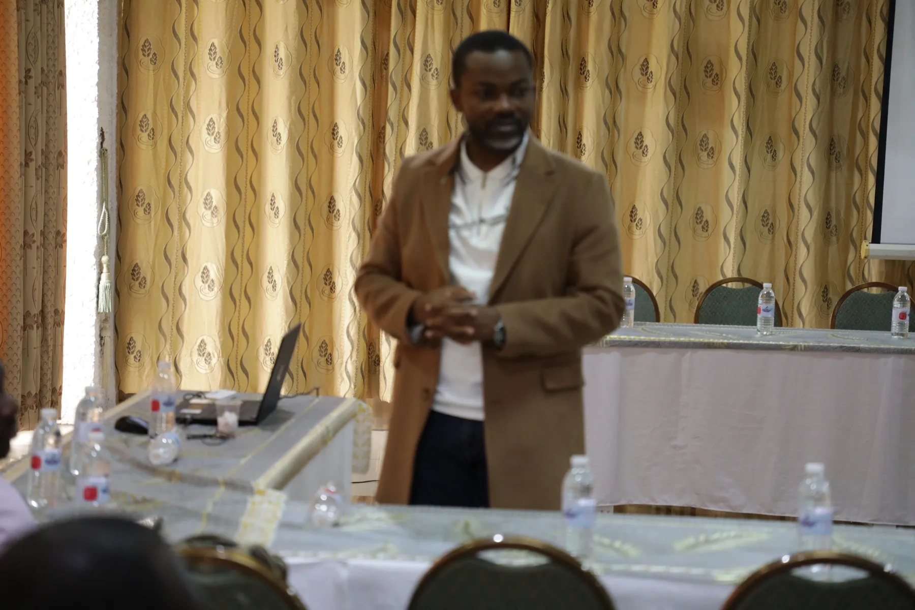 An Eljen Company lead consultant presenting at a TVET capacity-building session