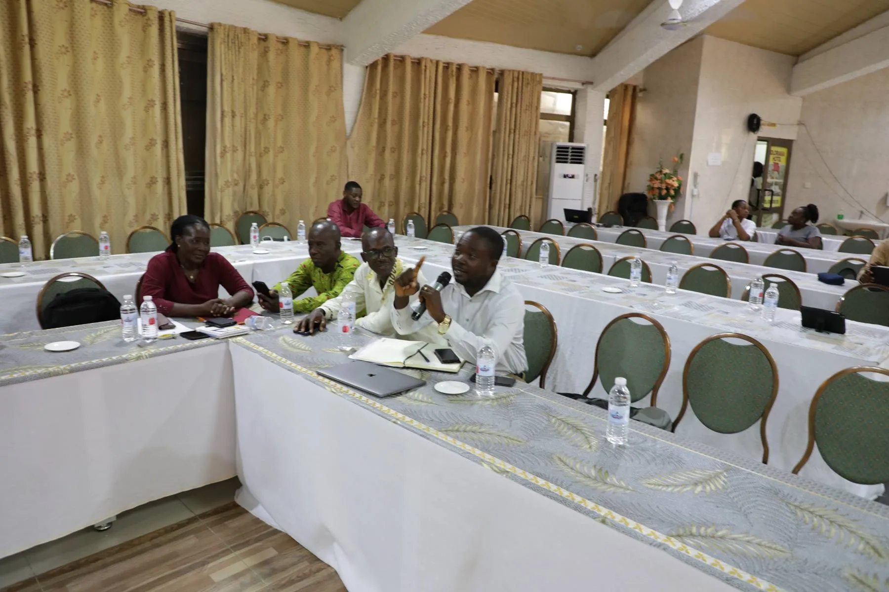 CBT training participants in group discussion