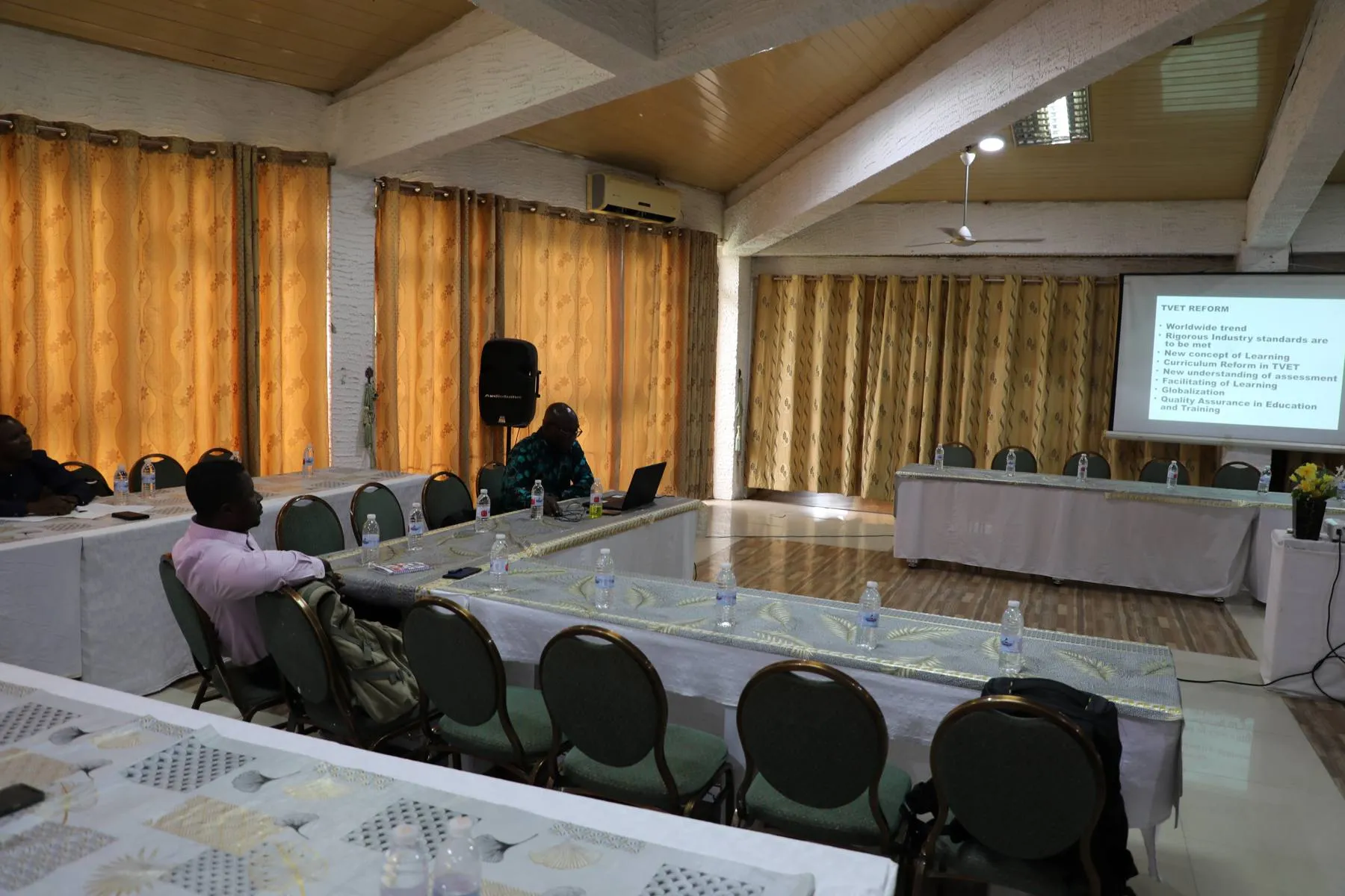 CBT workshop presentation with on-screen materials