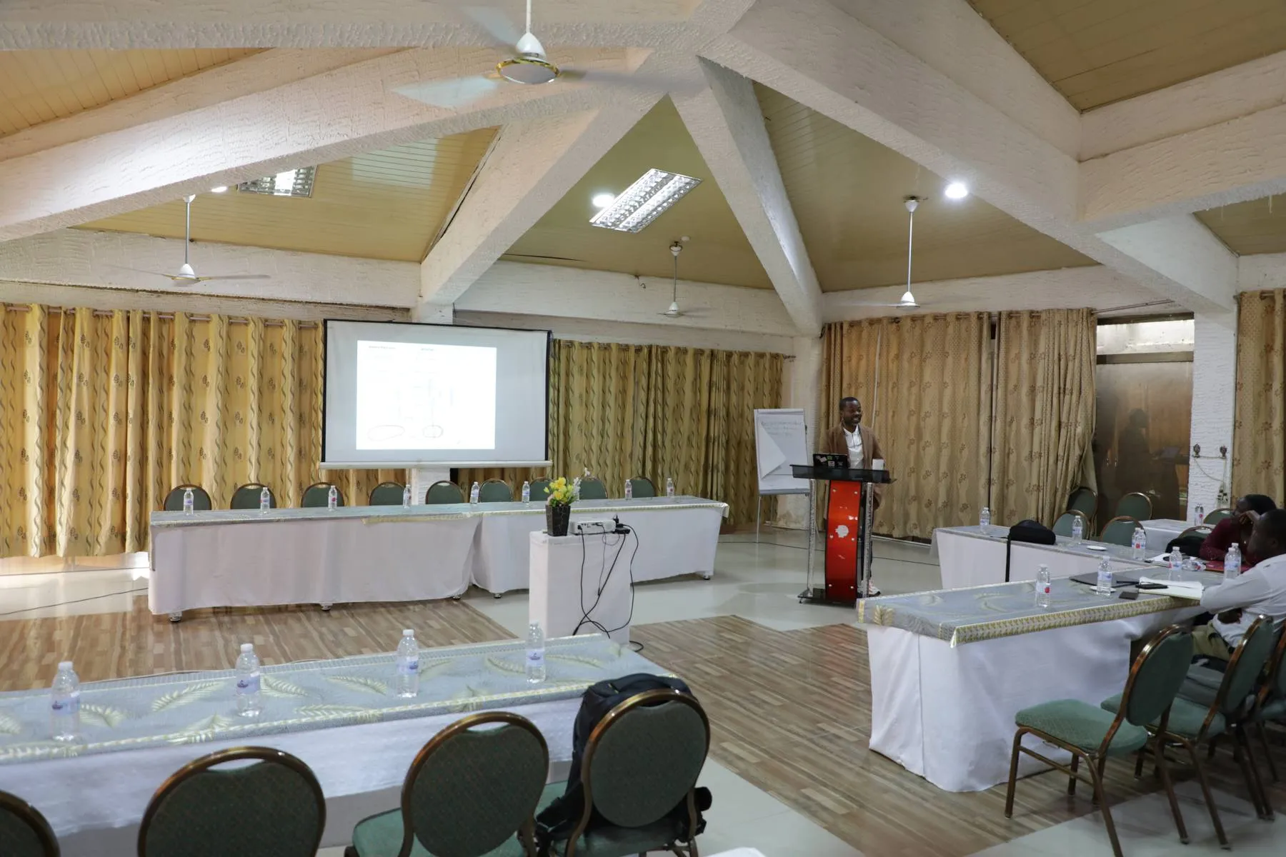 Conference room set up for an Eljen TVET workshop